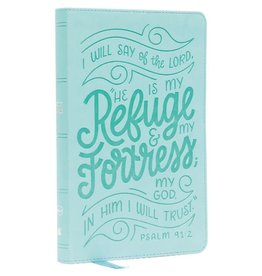 NKJV, Thinline Youth Edition Bible, Verse Art Cover Collection, Leathersoft, Teal, Red Letter, Comfort Print