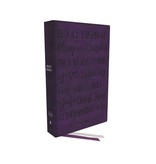 KJV, Giant Print Center-Column Reference Bible, Verse Art Cover Collection, Leathersoft, Purple, Red Letter, Thumb Indexed, Comfort Print