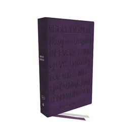 KJV, Giant Print Center-Column Reference Bible, Verse Art Cover Collection, Leathersoft, Purple, Red Letter, Thumb Indexed, Comfort Print
