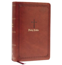 KJV, End-of-Verse Reference Bible, Personal Size Large Print, Leathersoft, Brown, Red Letter, Comfort Print