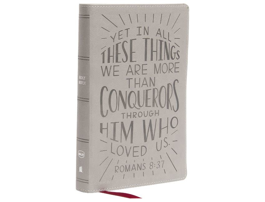 NKJV, Holy Bible for Kids, Verse Art Cover Collection, Leathersoft, Gray, Comfort Print