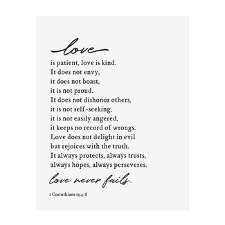 Love Is Patient Art Print  8 x 10