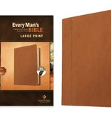 Every Man's Bible NLT, Large Print (LeatherLike, Pursuit Saddle Tan, Indexed)