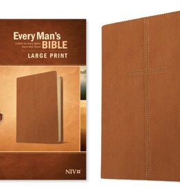 Every Man's Bible NIV, Large Print (LeatherLike, Cross Saddle Tan)