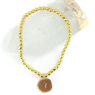 Tiny Cross Bracelet - Spice Cross