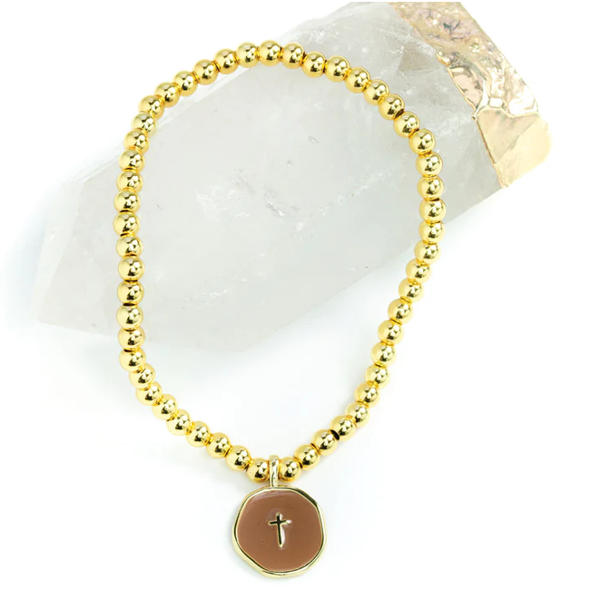 Tiny Cross Bracelet - Spice Cross