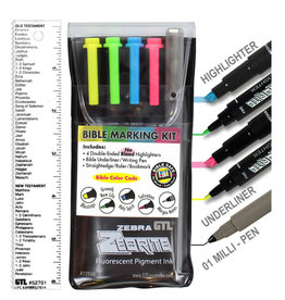 6 Bright No Bleed or Smear Dry Bible Highlighters, Bible Journaling  Inductive Study, Bible Study Kit Markers, Highlighters, Pens Accu-gel 