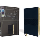 NIV, Thinline Reference Bible, Leathersoft, Navy, Red Letter, Comfort Print