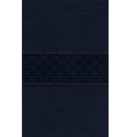 NIV, Thinline Reference Bible, Leathersoft, Navy, Red Letter, Thumb Indexed, Comfort Print