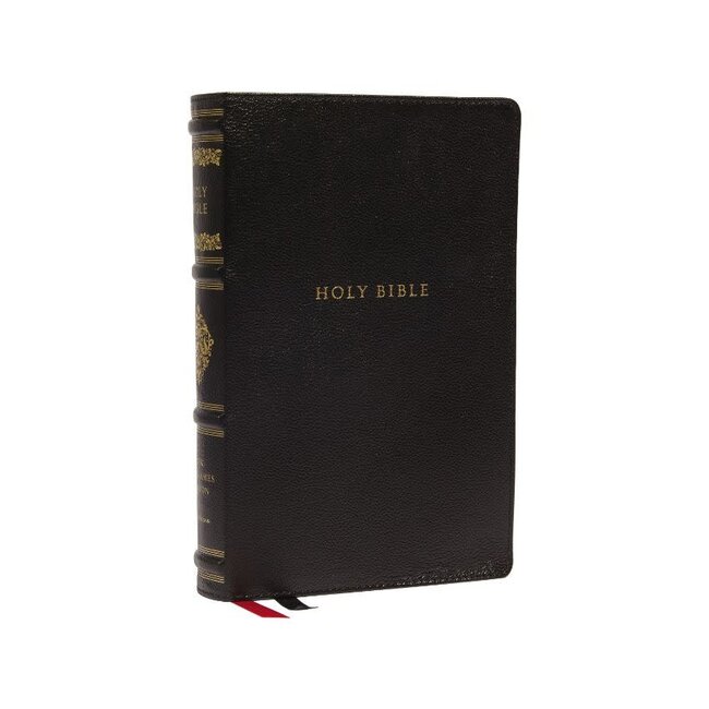 NKJV, Personal Size Reference Bible, Sovereign Collection, Leathersoft, Black, Red Letter, Thumb Indexed, Comfort Print