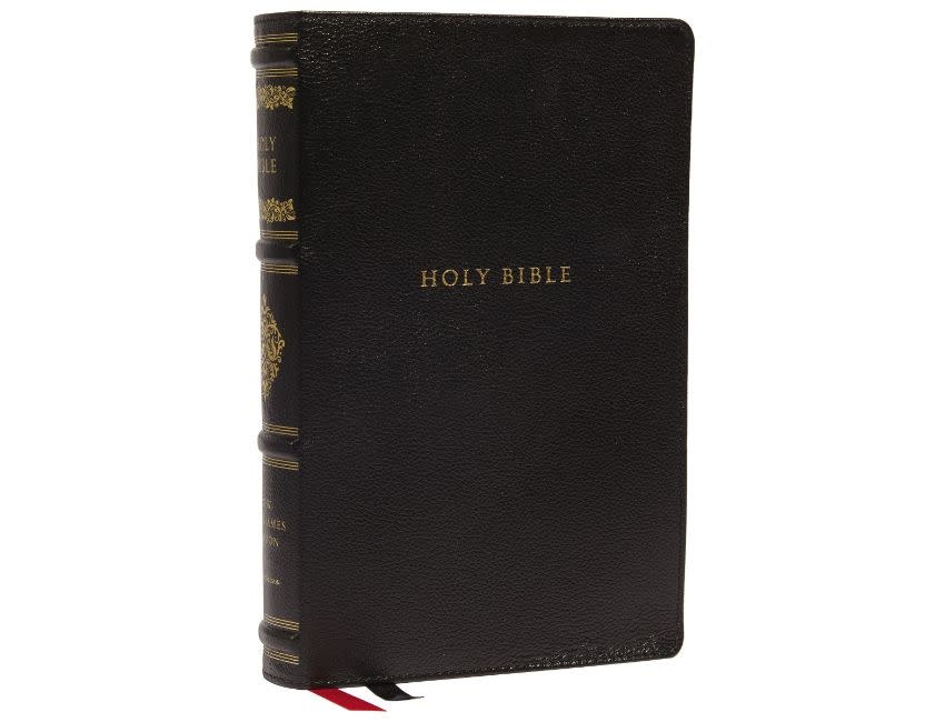 NKJV, Personal Size Reference Bible, Sovereign Collection, Leathersoft, Black, Red Letter, Thumb Indexed, Comfort Print
