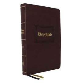 KJV, Personal Size Large Print Reference Bible, Vintage Series, Leathersoft, Brown, Red Letter, Comfort Print