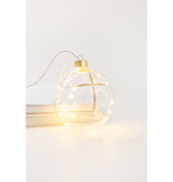 4" Glass Ornament w/ Cross, LED
