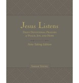 Sarah Young Jesus Listens Note-Taking Edition, Leathersoft, Gray, with full Scriptures