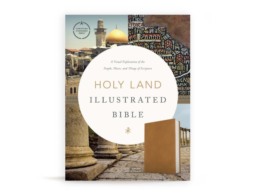 CSB Holy Land Illustrated Bible - Ginger Leathertouch