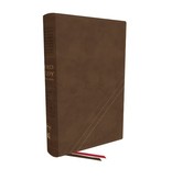 NKJV, Word Study Reference Bible, Leathersoft, Brown, Red Letter, Comfort Print