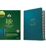 NLT Life Application Study Bible, Third Edition, Large Print (Leatherlike, Teal Blue, Indexed)