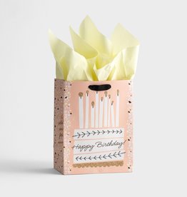 Happy Birthday - Cake - Medium Gift Bag with Tissue