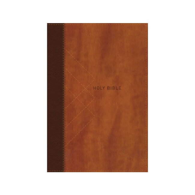 NIV, Thinline Bible, Giant Print, Leathersoft, Brown, Red Letter, Thumb Indexed, Comfort Print