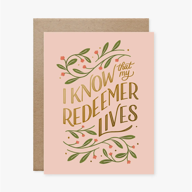 My Redeemer Lives Card