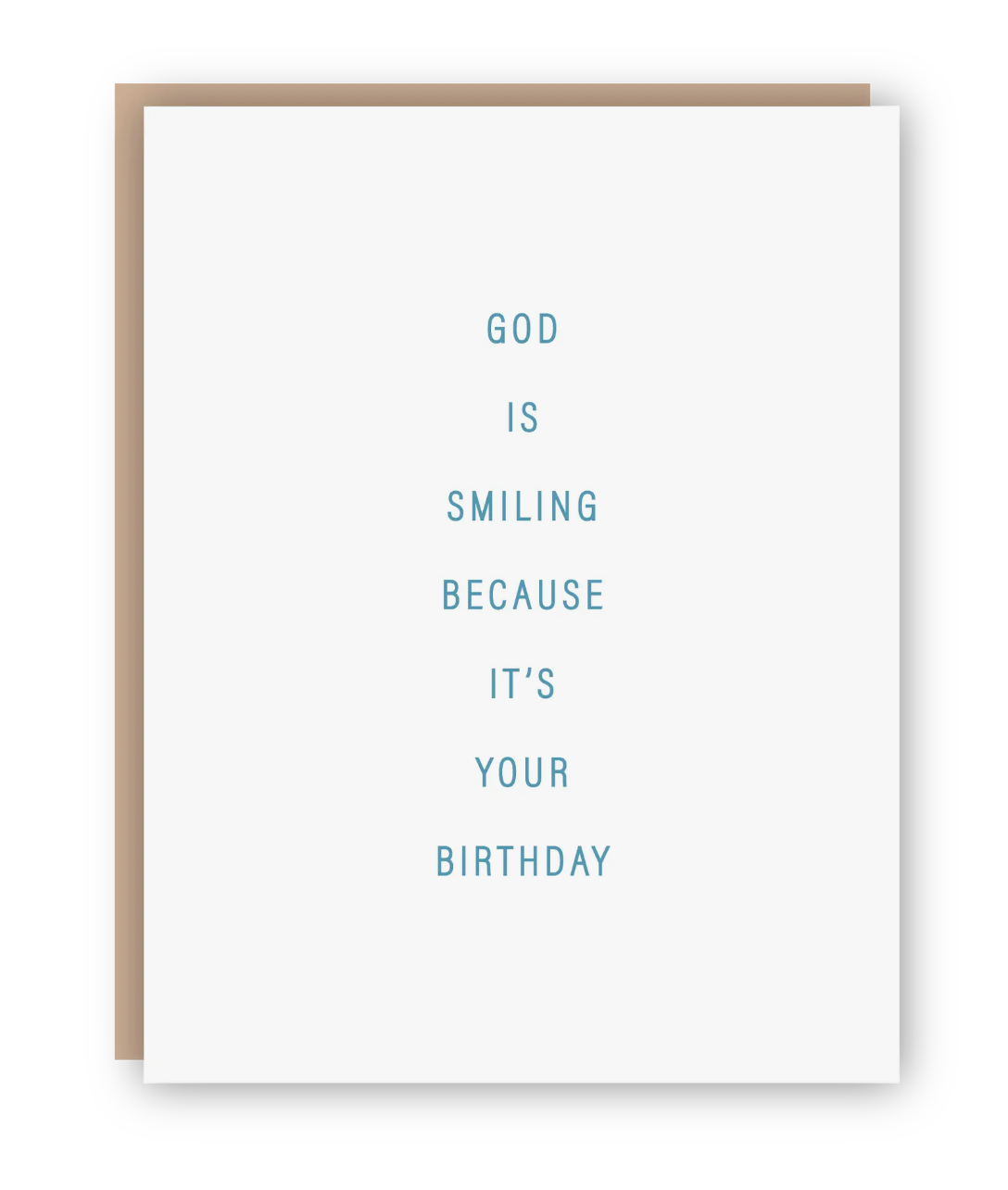 God Is Smiling Birthday Card