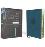 NIV, Thinline Reference Bible, Large Print, Leathersoft, Teal, Red Letter, Thumb Indexed, Comfort Print