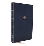 NKJV, Thinline Reference Bible, Large Print, Leathersoft, Blue, Red Letter Edition, Comfort Print