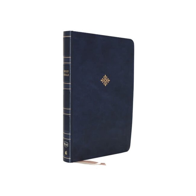 NKJV, Thinline Reference Bible, Large Print, Leathersoft, Blue, Red Letter Edition, Comfort Print
