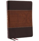 NKJV Study Bible, Leathersoft, Brown, Full-Color, Thumb Indexed, Comfort Print