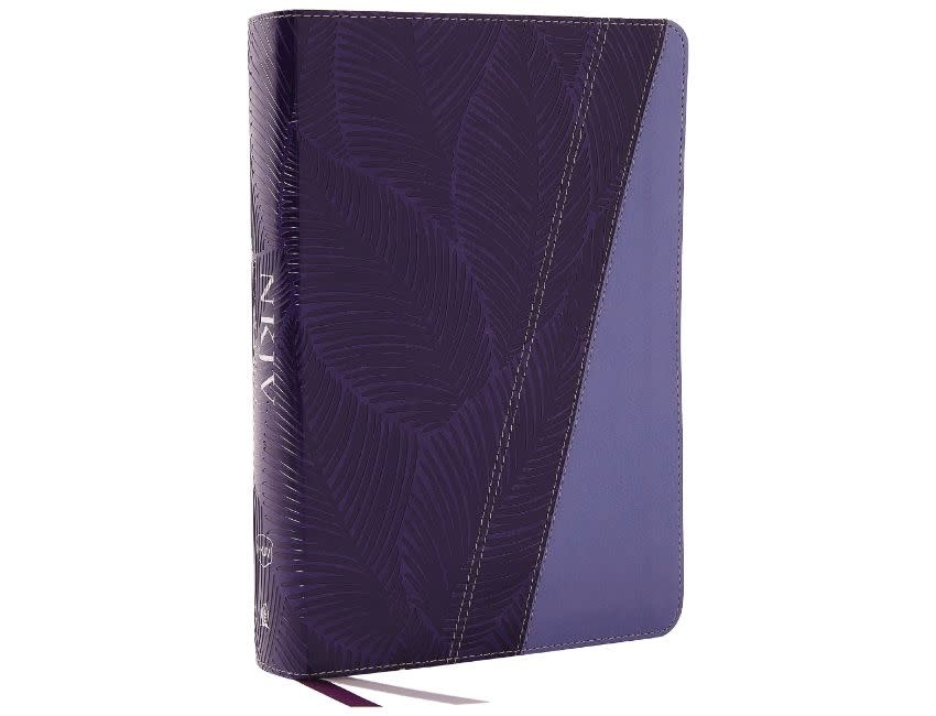 NKJV Study Bible, Leathersoft, Purple, Full-Color, Comfort Print