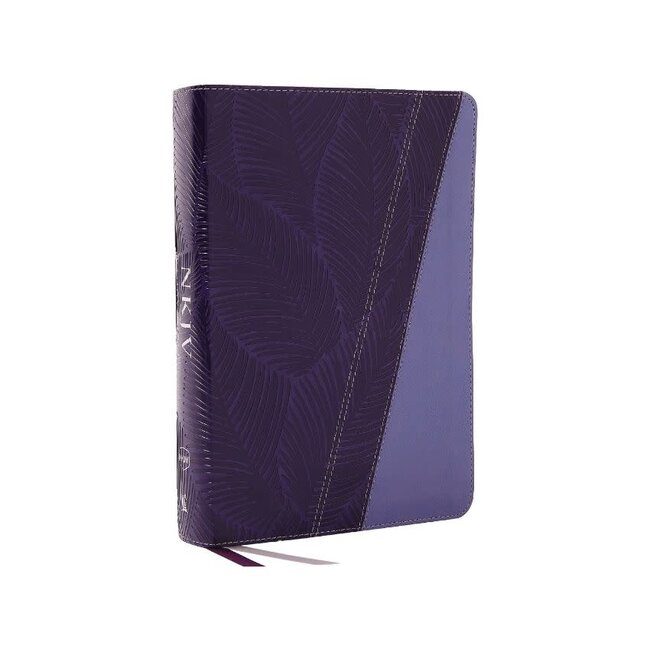 NKJV Study Bible, Leathersoft, Purple, Full-Color, Thumb Indexed, Comfort Print