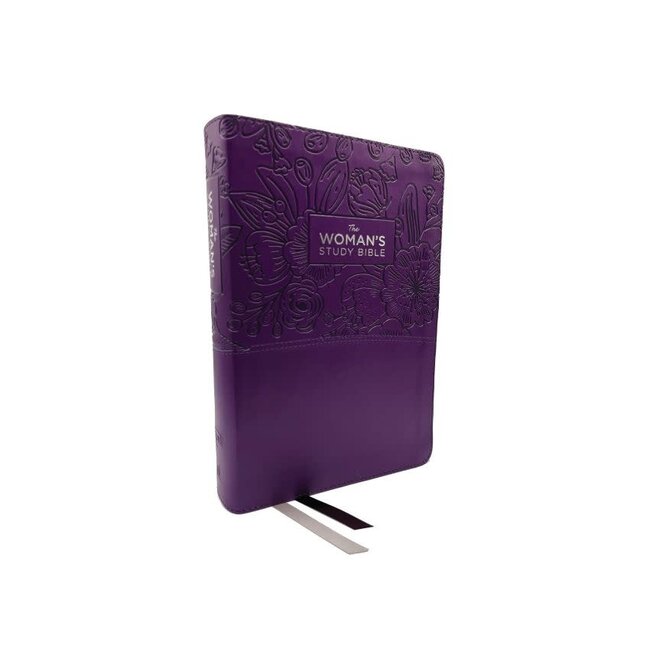 KJV, The Woman's Study Bible, Leathersoft, Purple, Red Letter, Full-Color Edition, Thumb Indexed, Comfort Print