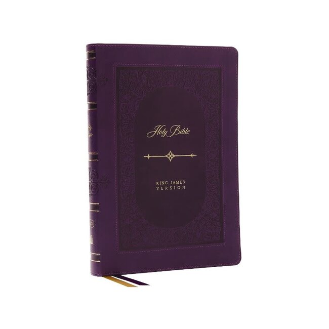 KJV Bible, Giant Print Thinline Bible, Vintage Series, Leathersoft, Purple, Red Letter, Comfort Print: King James Version