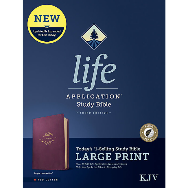 KJV Life Application Study Bible, 3rd Ed., LP LL Purple, Indexed