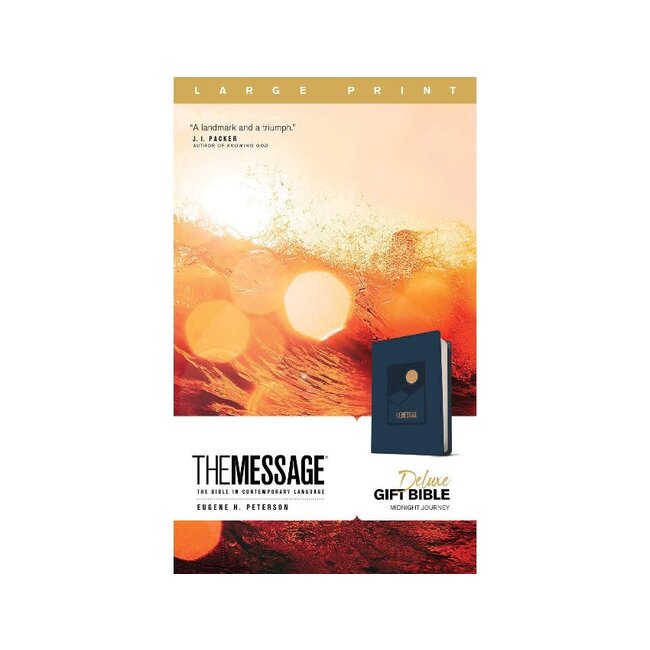 The Message Deluxe Gift Bible - Midnight Journey - Large Print