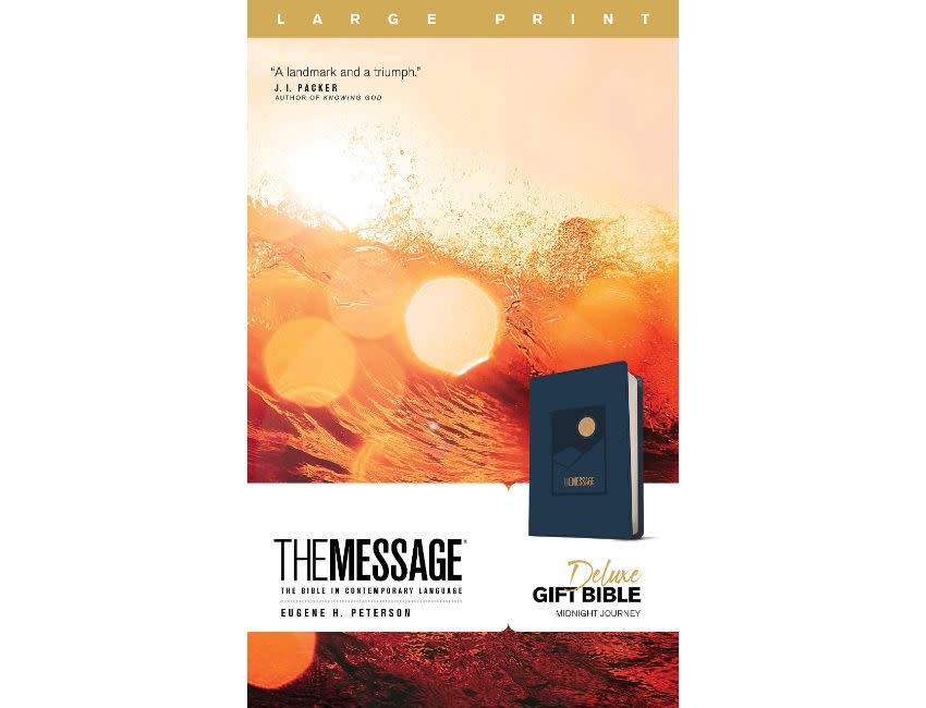 The Message Deluxe Gift Bible - Midnight Journey - Large Print