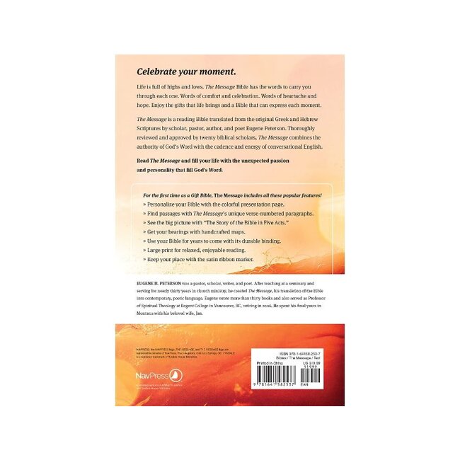 The Message Deluxe Gift Bible - Midnight Journey - Large Print