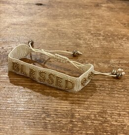 Blessed Strap Bracelet - Gold/Ivory