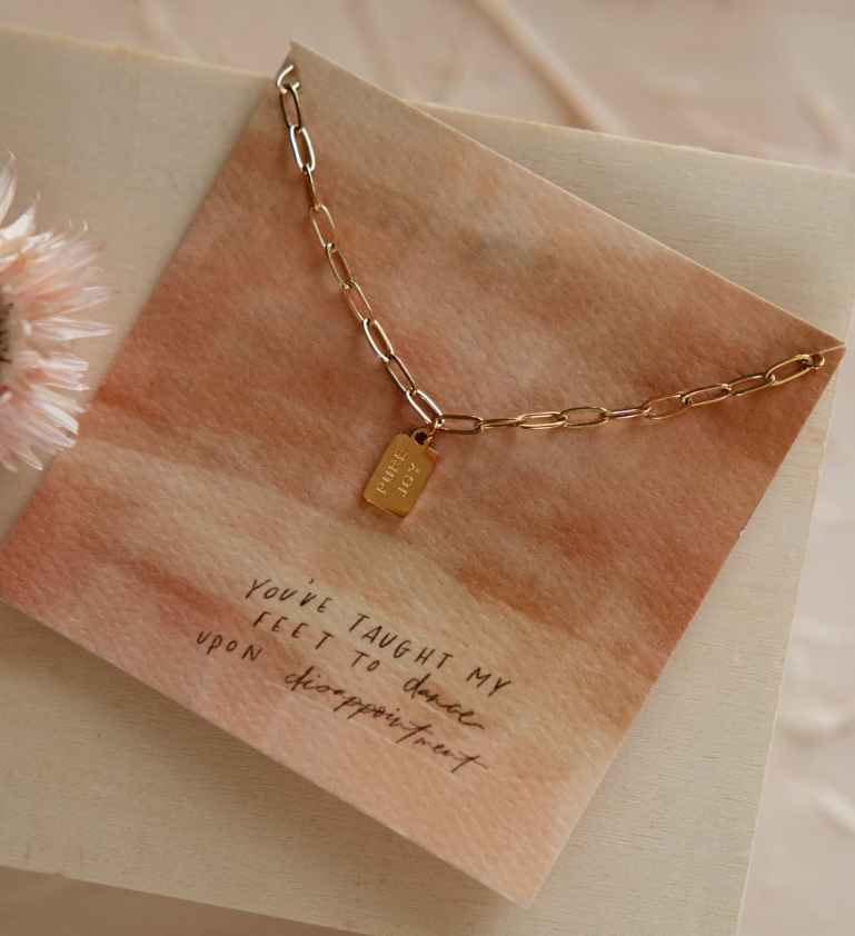 Pure Joy Mini Tag Necklace