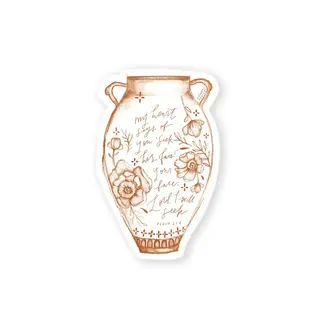 Seek His Face Jar Sticker