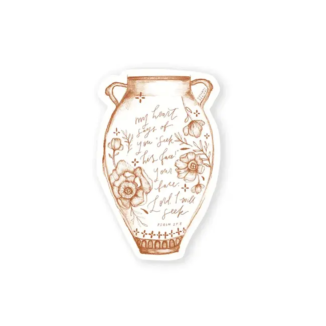 Seek His Face Jar Sticker