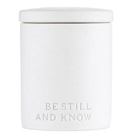 Face to Face Ceramic Candle -  Vanilla Scented - Be Still & Know