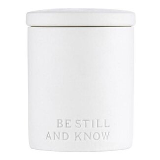 Face to Face Ceramic Candle -  Vanilla Scented - Be Still & Know