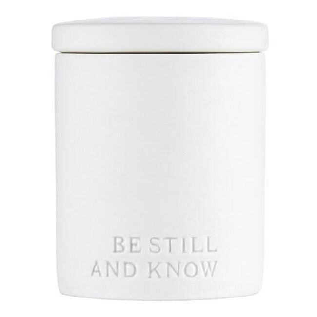 Face to Face Ceramic Candle -  Vanilla Scented - Be Still & Know