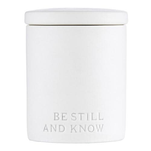 Face to Face Ceramic Candle -  Vanilla Scented - Be Still & Know