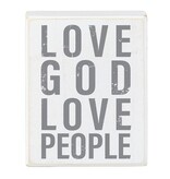 Box Sign - Love God, Love People 4"x5"