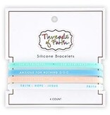 Silicone Bracelet - God is Faithful - 4pc