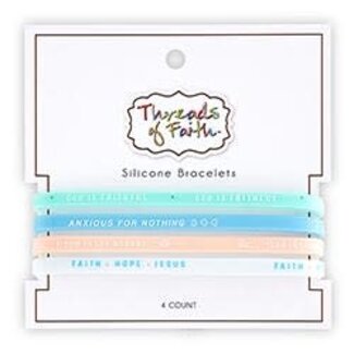 Silicone Bracelet - God is Faithful - 4pc