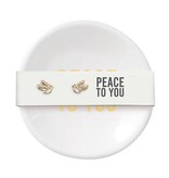 Ceramic Ring Dish & Earrings - Peace to You