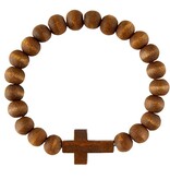 Wood Bead Bracelet - Dark Brown